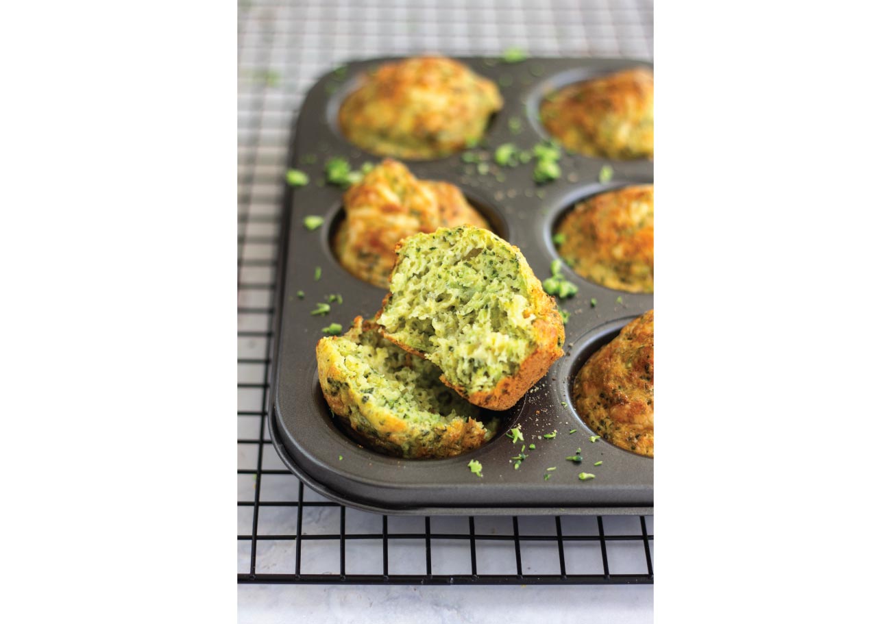 Spiced Broccoli and Cheese Muffins